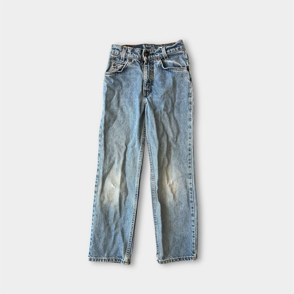 Vintage Levi's 550 Relaxed Fit Slim Orange Tab Jeans 10